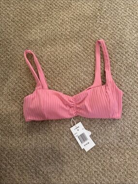 L*Space Effie Pink Ribbed Top